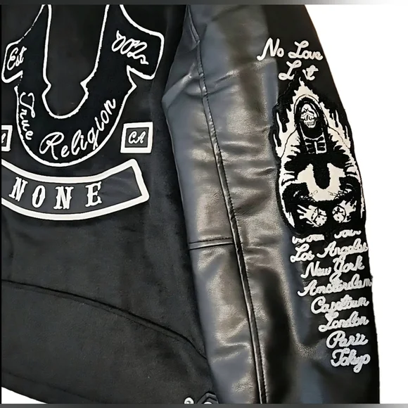 True Religion Property Of None Biker Jacket XXL Limited Edition Exclusive (NWT) - Picture 5 of 12